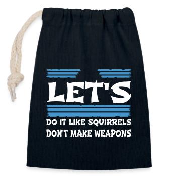 present idea peace for paris birthday fun funky - Closable cotton gift bag (14x20cm) - navy - Front