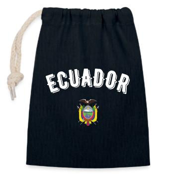 Ecuador - Verschließbarer Geschenkbeutel aus Baumwolle (14x20cm) - Navy - Vorne