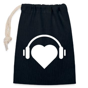Music Lover - Verschließbarer Geschenkbeutel aus Baumwolle (14x20cm) - Navy - Vorne