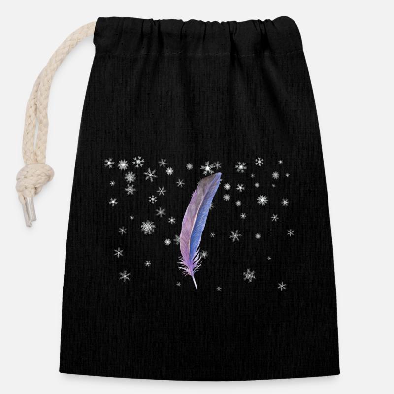 Source - Sac cadeau en coton avec cordon (14 x 20 cm) - noir