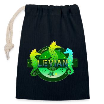 Levian Birthday Levian - Closable cotton gift bag (14x20cm) - navy - Front