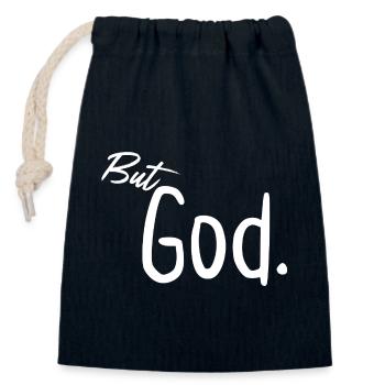 Aber Gott - Verschließbarer Geschenkbeutel aus Baumwolle (14x20cm) - Navy - Vorne