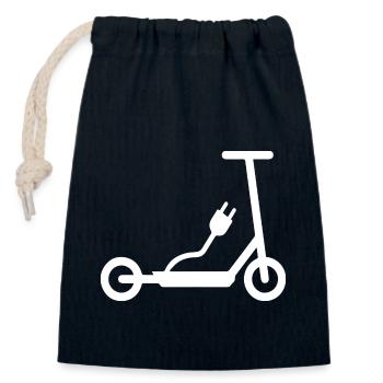 E-Scooter E-Roller Scooter - Verschließbarer Geschenkbeutel aus Baumwolle (14x20cm) - Navy - Vorne