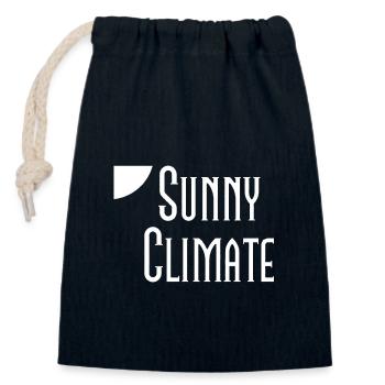 sonniges Klima - Verschließbarer Geschenkbeutel aus Baumwolle (14x20cm) - Navy - Vorne
