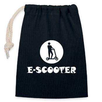 E-Scooter E-Roller Scooter - Verschließbarer Geschenkbeutel aus Baumwolle (14x20cm) - Navy - Vorne