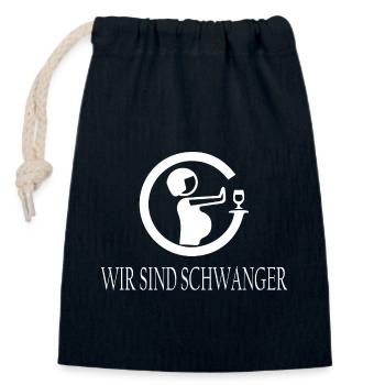Triathlon Swim Bike Run Marathon - Verschließbarer Geschenkbeutel aus Baumwolle (14x20cm) - Navy - Vorne
