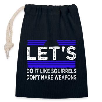 Fun Geek Hippie Funny Sayings 1960s - Closable cotton gift bag (14x20cm) - navy - Front