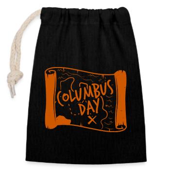 COLUMBUS DAY MOMENRY - Closable cotton gift bag (14x20cm) - black - Front