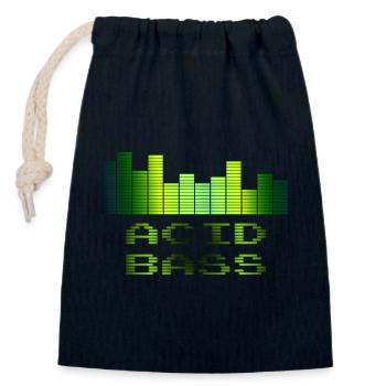 Acid Bass | Music - Closable cotton gift bag (14x20cm) - navy - Front