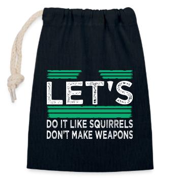 Funny Sayings Dove of Peace Love Hippie Festival - Closable cotton gift bag (14x20cm) - navy - Front
