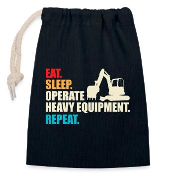 Construction machinery operator Excavator driver Excavator driver Construction workers - Closable cotton gift bag (14x20cm) - navy - Front