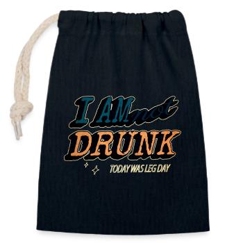 disc brake humor churrascada bday gift graphic - Closable cotton gift bag (14x20cm) - navy - Front