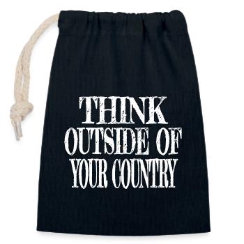 outdoors family holiday quote hiking - Verschließbarer Geschenkbeutel aus Baumwolle (14x20cm) - Navy - Vorne