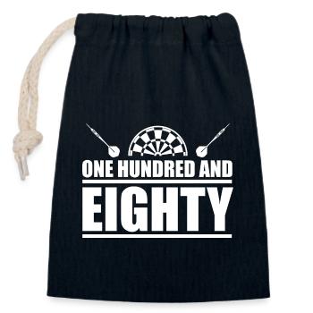 Darts Sports Fun - Closable cotton gift bag (14x20cm) - navy - Front
