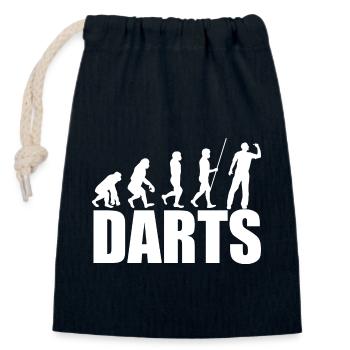 Darts Sports Fun - Closable cotton gift bag (14x20cm) - navy - Front