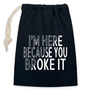 baseballsweatshirt jokes funny quote tuning - Verschließbarer Geschenkbeutel aus Baumwolle (14x20cm) - Navy - Vorne