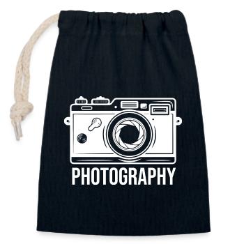 Lustiges Fotograf Geschenk Fotografie - Verschließbarer Geschenkbeutel aus Baumwolle (14x20cm) - Navy - Vorne