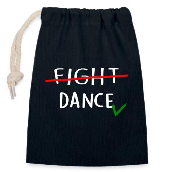 Les danseurs dansent ANTI-WAR-DANCE École de danse - Sac cadeau en coton avec cordon (14 x 20 cm) - bleu marine - Devant
