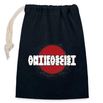 Antifasciste Antifasciste antifasciste - Sac cadeau en coton avec cordon (14 x 20 cm) - bleu marine - Devant