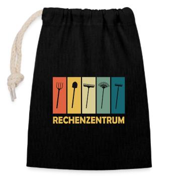 Rechenzentrum Garden Rake Gardener Gardening IT - Verschließbarer Geschenkbeutel aus Baumwolle (14x20cm) - Schwarz - Vorne