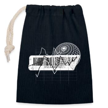World Trade Buy Sell Gift - Closable cotton gift bag (14x20cm) - navy - Front