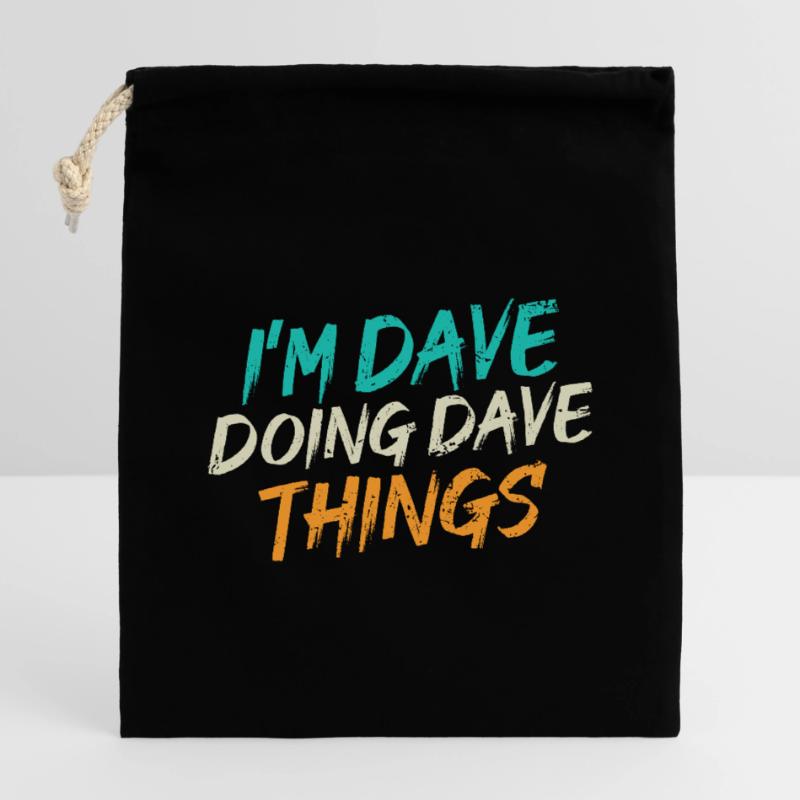 Ich bin Dave, der Dave-Dinge tut Verschließbarer Geschenkbeutel aus Baumwolle (14x20cm)