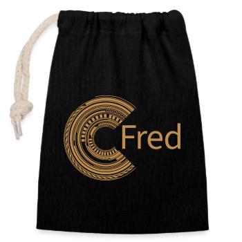 Für Fred - Verschließbarer Geschenkbeutel aus Baumwolle (14x20cm) - Schwarz - Vorne
