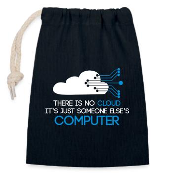 The Codefather Informatiker Programmierer Computer - Verschließbarer Geschenkbeutel aus Baumwolle (14x20cm) - Navy - Vorne