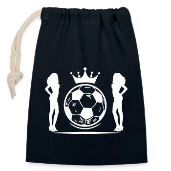 Fußball Football - Sac cadeau en coton avec cordon (14 x 20 cm) - bleu marine - Devant
