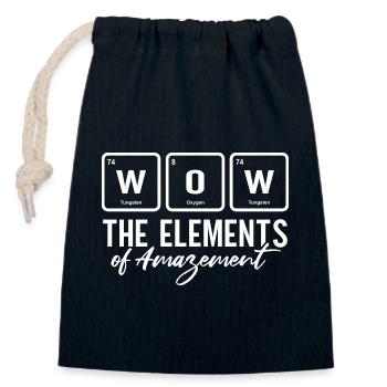 Chemistry Teacher Periodic Table Science Funny - Closable cotton gift bag (14x20cm) - navy - Front