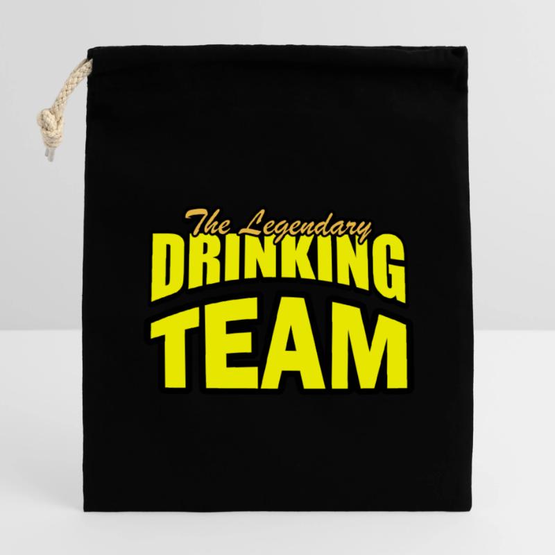 drinking team Verschließbarer Geschenkbeutel aus Baumwolle (14x20cm)