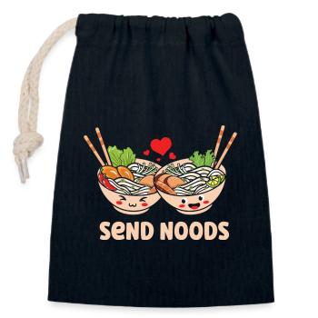 Noods Pho Suppe Kawaii Ramen - Verschließbarer Geschenkbeutel aus Baumwolle (14x20cm) - Navy - Vorne