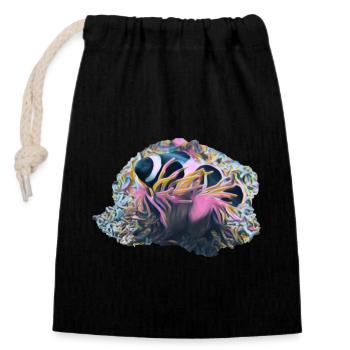 Clownfish - Closable cotton gift bag (14x20cm) - black - Front