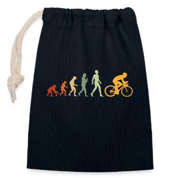 Evolution Radfahrer Geschenk für Radfahrer Fahrrad MTB - Verschließbarer Geschenkbeutel aus Baumwolle (14x20cm) - Navy - Vorne