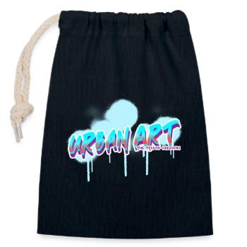 Urban Art - Closable cotton gift bag (14x20cm) - navy - Front