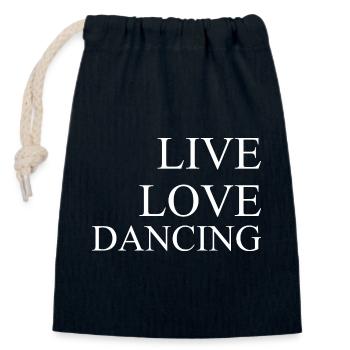 Dancing Dance Music - Closable cotton gift bag (14x20cm) - navy - Front