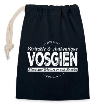Vosgien des Vosges - Sac cadeau en coton avec cordon (14 x 20 cm) - bleu marine - Devant