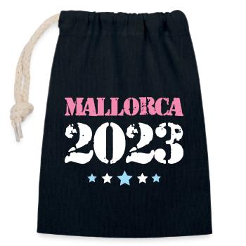 Mallorca 2023 - Closable cotton gift bag (14x20cm) - navy - Front