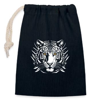 sauvage - Sac cadeau en coton avec cordon (14 x 20 cm) - bleu marine - Devant