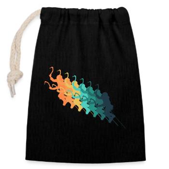 Vintage climbing - Closable cotton gift bag (14x20cm) - black - Front