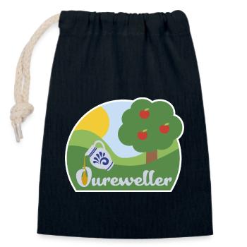 Oureweller - Verschließbarer Geschenkbeutel aus Baumwolle (14x20cm) - Navy - Vorne