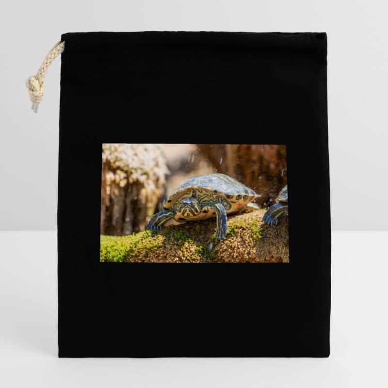 Trachemys scripta scripta scripta Sac cadeau en coton avec cordon (14 x 20 cm)