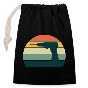 Craftsman Drill Sunset Do-it-Yourself Drill - Closable cotton gift bag (14x20cm) - black - Front