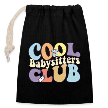 Cool Babysitters Club Daycare Provider Squad - Closable cotton gift bag (14x20cm) - black - Front