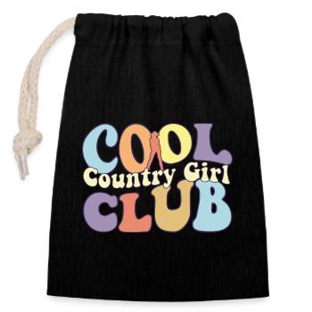 Cool Country Girls Club Howdy Rodeo Southern - Closable cotton gift bag (14x20cm) - black - Front