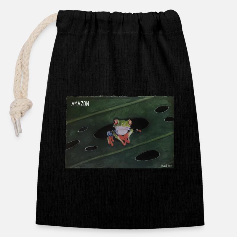 Amazon - Closable cotton gift bag (14x20cm) - black