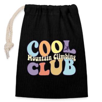 Cool Mountain Climbing Club Hiking Squad Rock - Verschließbarer Geschenkbeutel aus Baumwolle (14x20cm) - Schwarz - Vorne