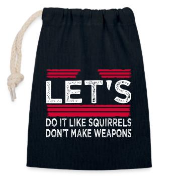 peace movement quote anti war family bday - Closable cotton gift bag (14x20cm) - navy - Front