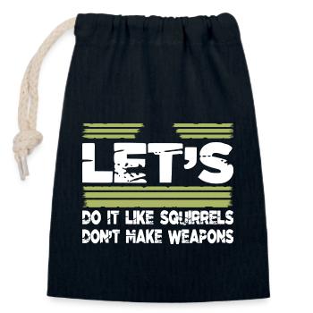 peace movement humor 1960s heart disarmament - Closable cotton gift bag (14x20cm) - navy - Front