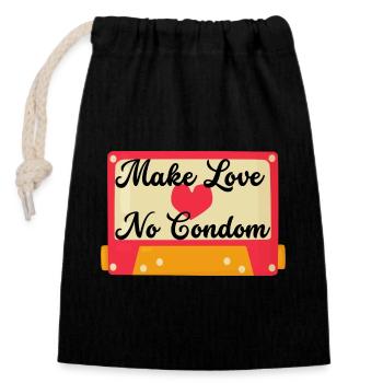 Mixtape of the year - Closable cotton gift bag (14x20cm) - black - Front
